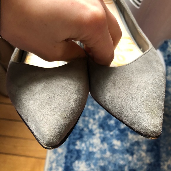 Sam Edelman Grey Suede Heels - Size 6.5 - Picture 7 of 8